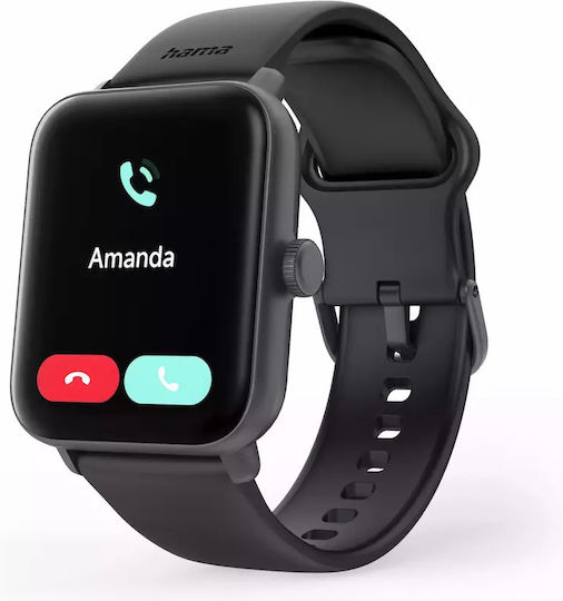 HAMA 6010 49mm Smartwatch with Heart Rate Monitor (Black) view 7