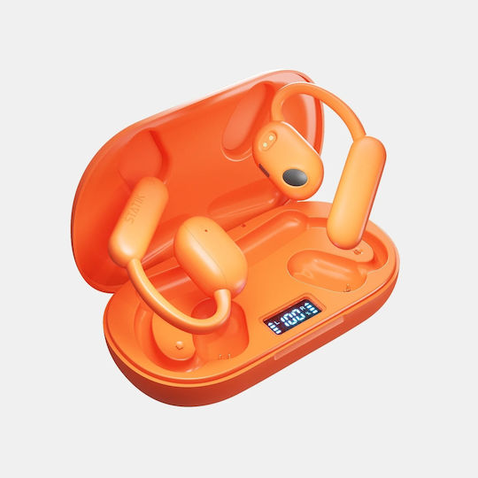 Statik Aktive Earbuds Bluetooth Handsfree Headphones with Sweat Resistance and Charging Case Orange