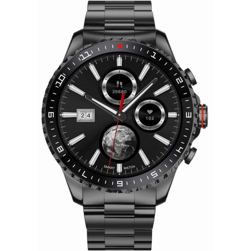 Gravity GT16-2 48mm Smartwatch with Heart Rate Monitor Black