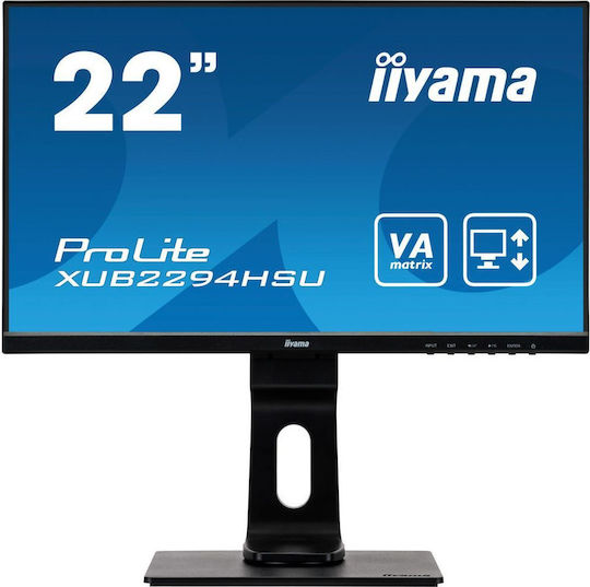 Iiyama ProLite XUB2294HSU VA Monitor 21.5" FHD 1920x1080 with Response Time 4ms GTG