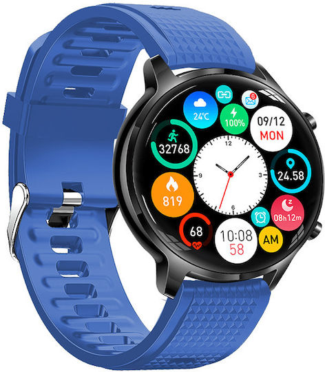 DAS.4 SG20 Smartwatch with Heart Rate Monitor (Black / Blue) view 2