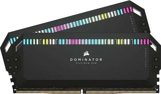 Corsair Dominator Platinum RGB DDR5 32GB RAM with 2x16GB Modules and Speed 6200 for Desktop CMT32GX5M2X6200C36