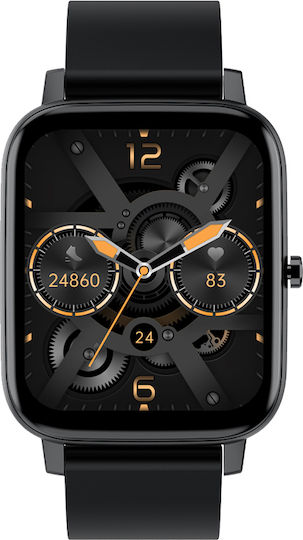 Vogue Mensa 43mm Smartwatch with Heart Rate Monitor (Black)