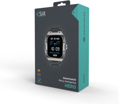 Ksix Hero 54mm Smartwatch with Heart Rate Monitor (Black) vista 2