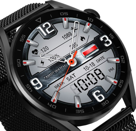 NO.1 DT3 Pro Smartwatch with Heart Rate Monitor (Black) view 2