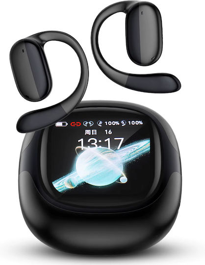 R1pro Open Ear Bluetooth Handsfree Earphones with Charging Case Black view 1