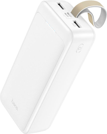 Hoco J128B Powerful 30000mAh with 2 USB-A Ports White view 1