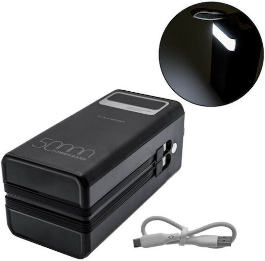 Takemore K-A150 Power Bank 50000mAh 10W with 4 USB-A Ports and USB-C Port Black view 4