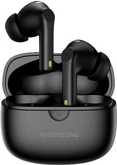 Riversong Utopia H5 In-ear Bluetooth Handsfree Earphones with Sweat Resistance and Charging Case Black