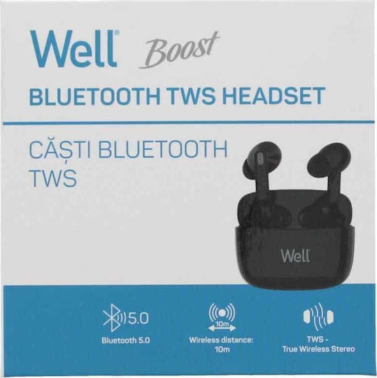 Well BOOSTWE-WL In-ear Bluetooth Handsfree Earphones with Charging Case Black view 5