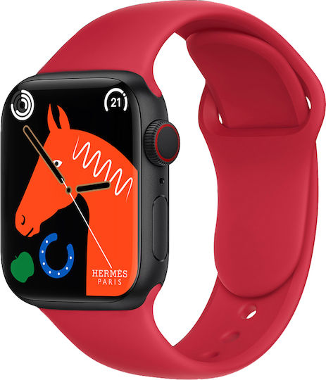 8 Pro 44mm Smartwatch (Red) view 1