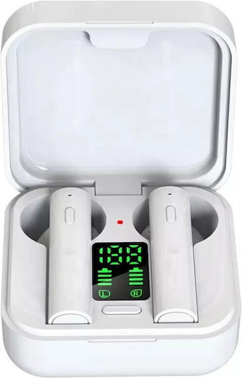 Denver TWS-62 Earbud Bluetooth Handsfree Earphones with Charging Case White view 3