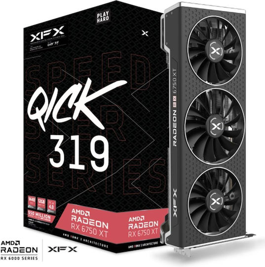 XFX Radeon RX 6750 XT 12GB GDDR6 Speedster QICK 319 Core Graphics Card
