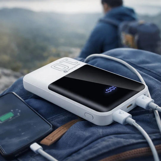 everActive EB-10Q Power Bank 10000mAh 22.5W with 2 USB-A Ports and USB-C Port White view 6