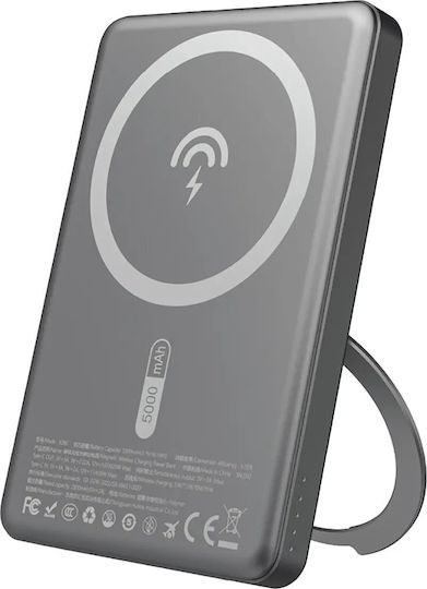Dudao K28S MagSafe Power Bank 5000mAh 20W with USB-C Port Power Delivery Gray