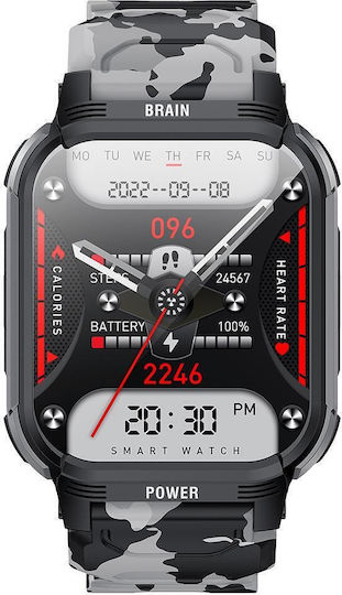 Lemfo LT08 Smartwatch with Heart Rate Monitor (Gun Black) view 2