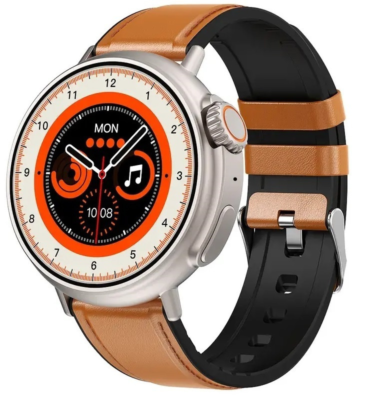 Aluminium Smartwatch with Heart Rate Monitor (Brown)