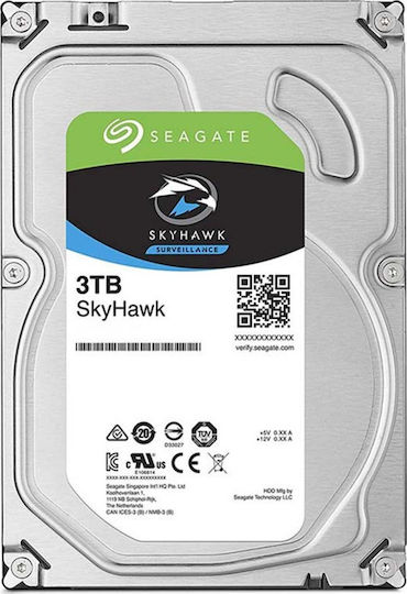 Seagate Skyhawk Surveillance 3TB HDD Hard Drive 3.5" SATA III 5400rpm with 256MB Cache for Recorder ST3000VX009 view 3