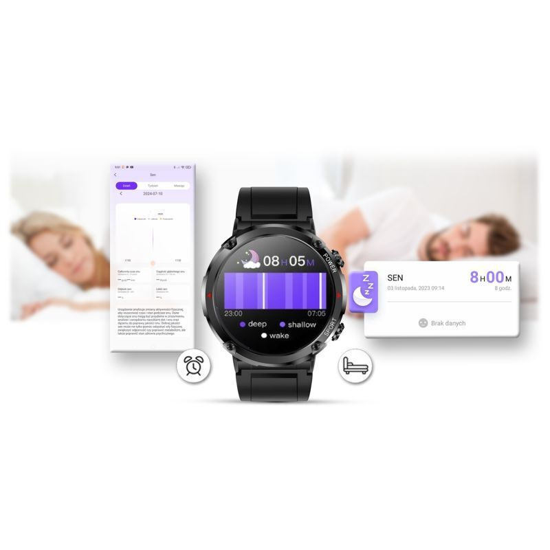Smartwatch Gravity Men's Smartwatch Gravity Gt21-6 Bk Rd Bk vy 6