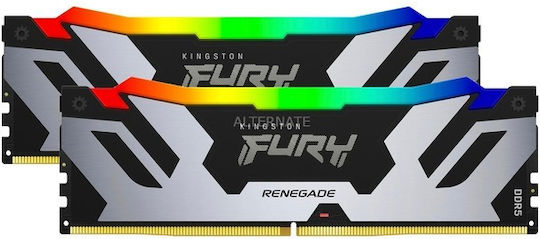 Kingston Fury Renegade RGB 32GB DDR5 RAM with 2 Modules (2x16GB) and 7200 Speed for Desktop (KF572C38RSAK2-32) vue 3