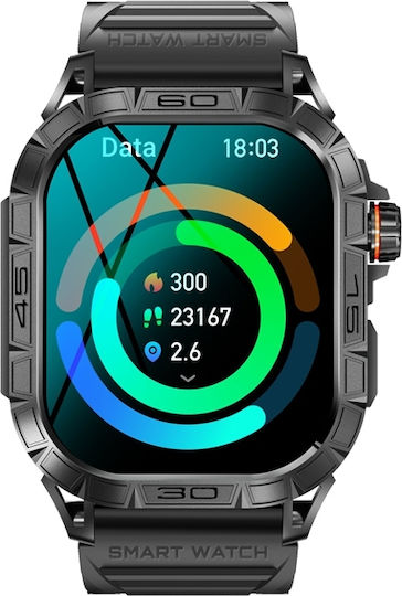 K63 1.96-inch Heart Rate Blood Oxygen Monitoring Bluetooth Call Sports Smart Watch Color Orange view 4