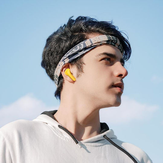 Hoco EW39 In-ear Bluetooth Handsfree Earphones with Charging Case Yellow view 4