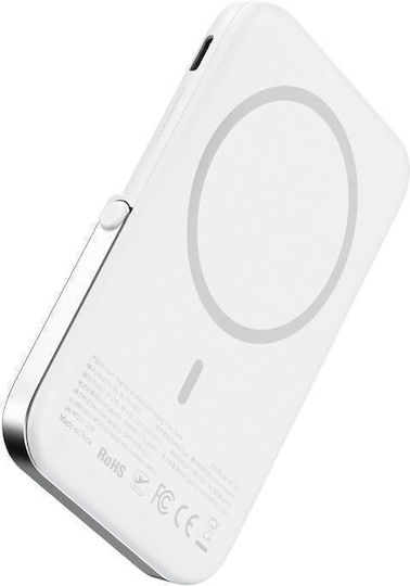 Mcdodo MC-7051 MagSafe Power Bank 5000mAh 20W with USB-C Port Power Delivery White view 5
