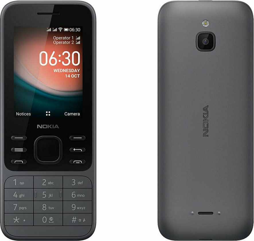 Nokia 6300 4G Dual SIM (4GB) Mobile with Buttons Charcoal view 4