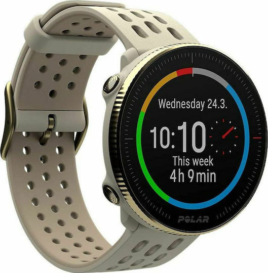 Polar Vantage M2 Aluminium 46mm Waterproof Smartwatch with Heart Rate Monitor (Beige) view 3