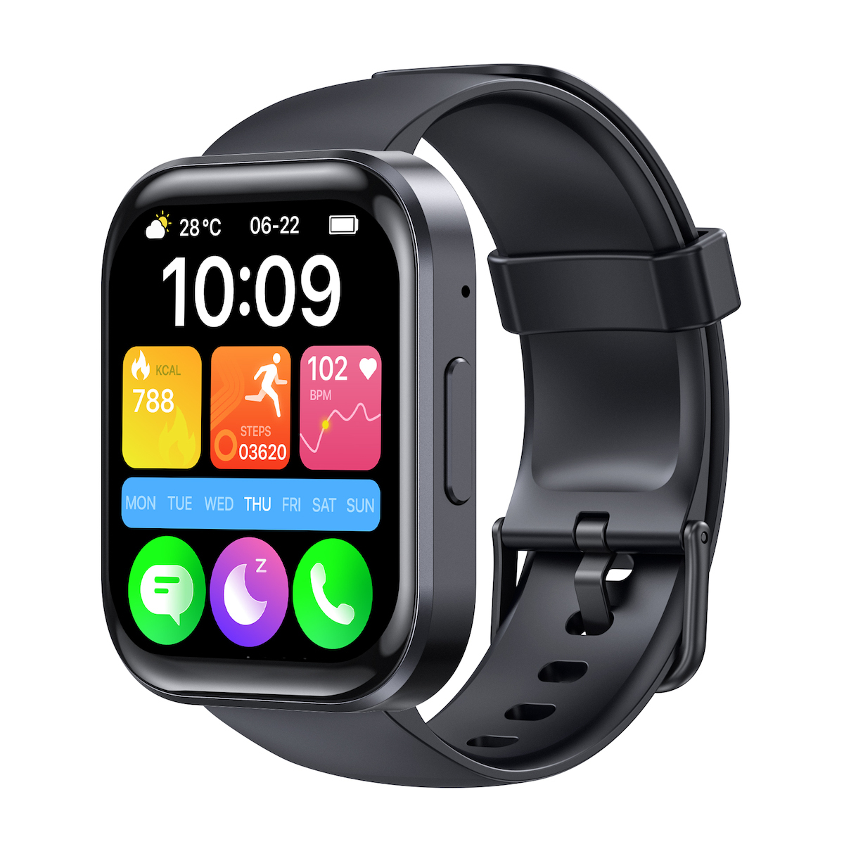 Oukitel BT103 Smartwatch with Heart Rate Monitor (Black) view 8