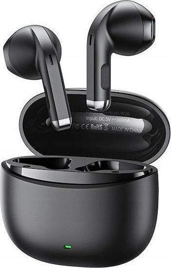 Remax W26 Earbud Bluetooth Handsfree Earphones with Charging Case Black view 1