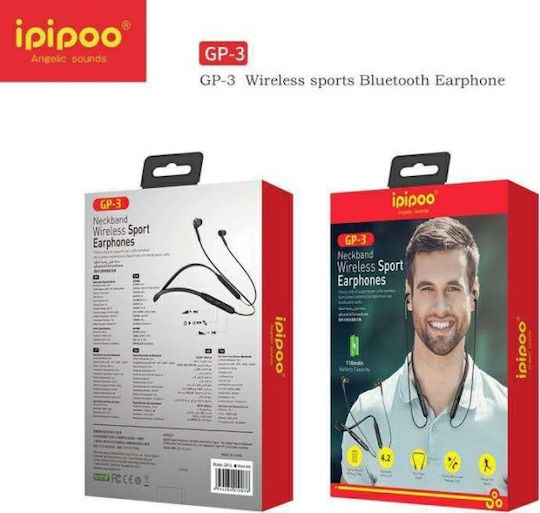 Ipipoo GP-3 In-ear Bluetooth Handsfree Earphones Black view 3