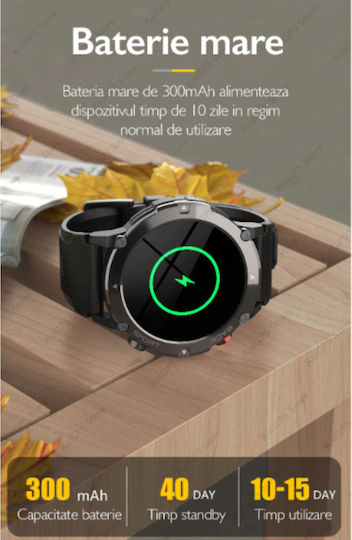 C21 PRO Smartwatch with Heart Rate Monitor (Black) vue 5