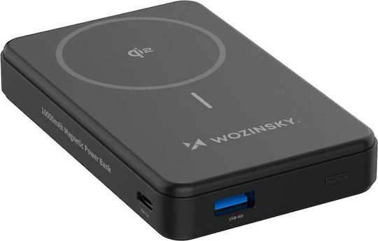 Wozinsky WLWP-10KA0Y3S Power Bank 10000mAh 22.5W with USB-A Port and USB-C Port Power Delivery Black vista 3