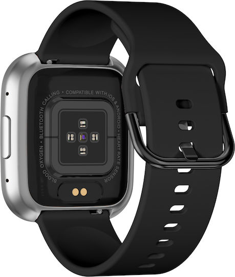 Garett GRC STYLE Smartwatch with Heart Rate Monitor (Silver and Black) view 6