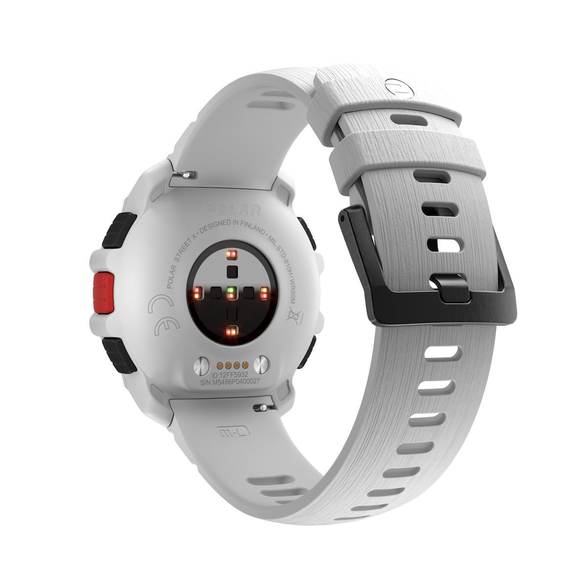 Polar Street X 45mm Waterproof Smartwatch with Heart Rate Monitor Snow White view 2
