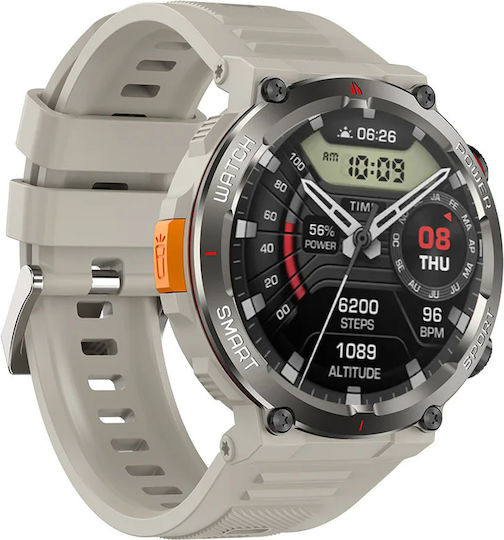 BlackView W50 Pro 56mm Waterproof Smartwatch with Heart Rate Monitor (Khaki) vue 7