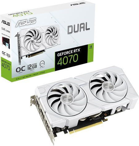 Asus GeForce RTX 4070 12GB GDDR6X Dual Evo White OC Edition Graphics Card