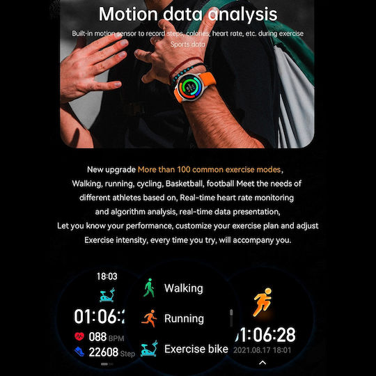 Aoke K58 Smartwatch (Orange) view 7