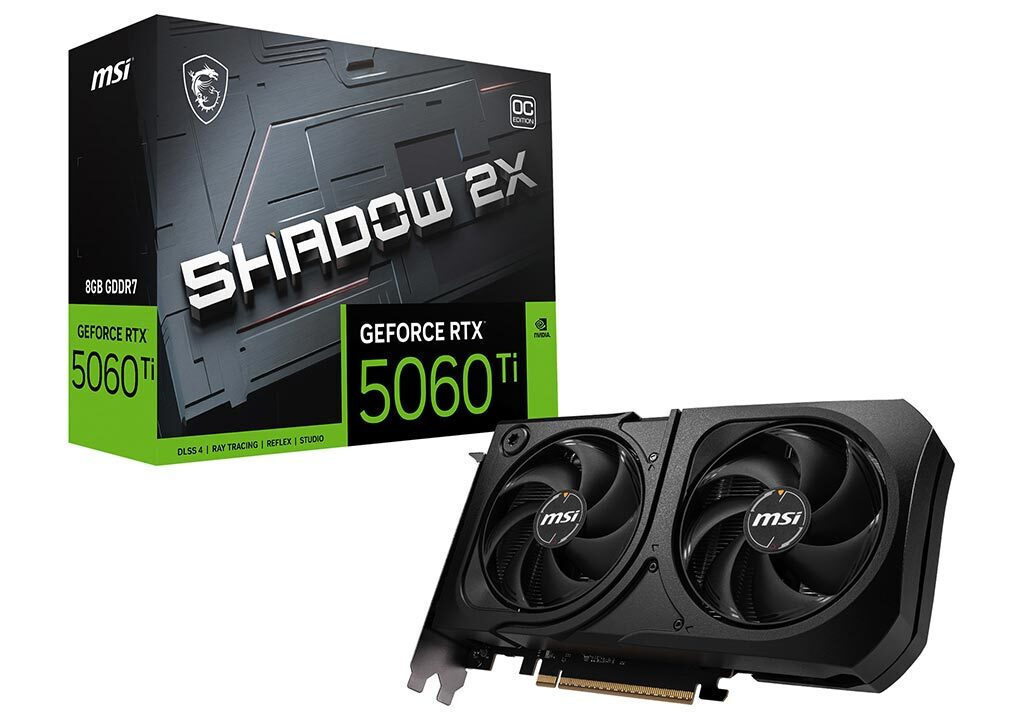 MSI GeForce RTX 5060 Ti 8GB GDDR7 Shadow 2X OC PLUS Graphics Card G506T-8S2CP