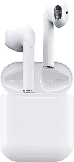 Lucas E02 Earbud Bluetooth Handsfree Earphones with Charging Case White view 1