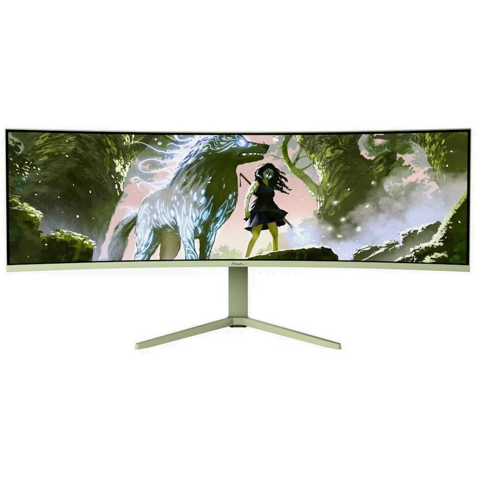 Arozzi Nova Curved Monitor 49 Inches 5440x1440 165Hz with Response Time 4ms GTG Green