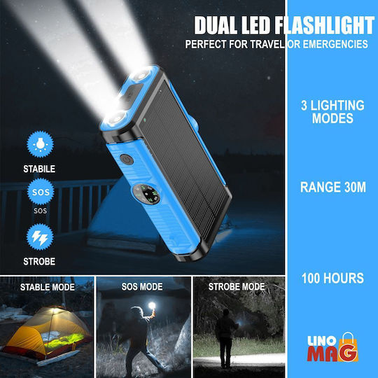 Linomag Solar Power Bank 20000mAh Blue view 4