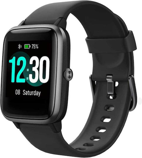 Fitpolo ID205L Smartwatch with Heart Rate Monitor (Black)