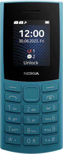 Nokia 105 4G (2023) Dual SIM Mobile with Buttons (English Menu) Blue view 2
