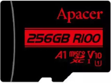 Apacer R100 microSDHC 256GB U1 V10 UHS-I 100MB/s with Adapter view 1