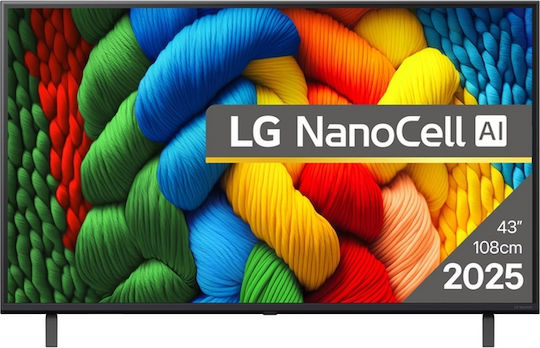 LG Smart Television 43" 4K UHD LED NanoCell 43NANO80A3B HDR (2025) view 1
