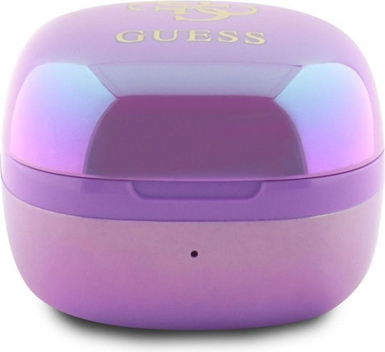 Guess 4G Logo Mini In-ear Bluetooth Handsfree Earphones with Charging Case Purple Ansicht 2
