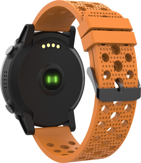 Denver SW-660 Aluminium 50mm Smartwatch with Heart Rate Monitor (Orange) view 3