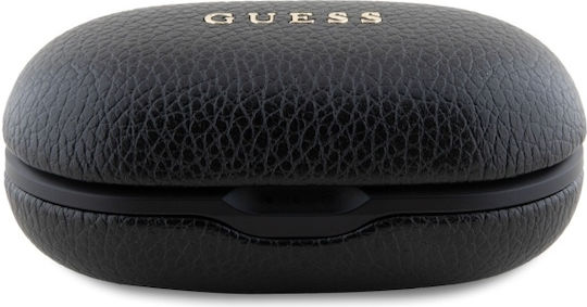 Guess PU Grained ENC In-ear Bluetooth Handsfree Earphones with Charging Case Black view 5